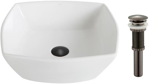 Kraus Elavo Series KCV126ORB - 16.5" Top Mount Single Bowl Vessel Sink with 5.5" Depth