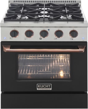 Kucht Professional KDF302LPKROSE - 30 Inch Freestanding Dual Fuel Range