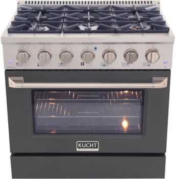 Kucht Professional KDF362LPCY - 36 Inch Freestanding Dual Fuel Range