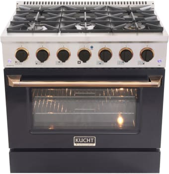 Kucht Professional KDF362KGOLD - 36 Inch Freestanding Dual Fuel Range