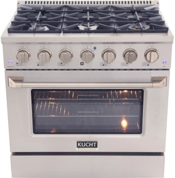 Kucht Professional KDF362LPS - 36 Inch Freestanding Dual Fuel Range
