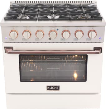 Kucht Professional KDF362LPWROSE - 36 Inch Freestanding Dual Fuel Range