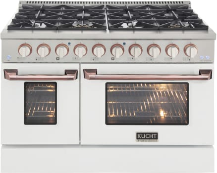 Kucht Professional KDF482WROSE - 48 Inch Freestanding Dual Fuel Range