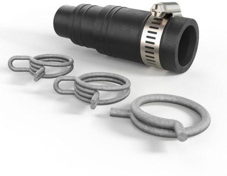 Kraus KDWC1 - Dishwasher Connector Kit for Garbage Disposal with Adjustable Hose Connections and 3 Spring Clamps