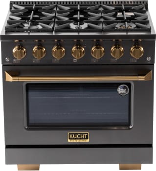 Kucht Professional Gemstone™ KED364 - 36 Inch Freestanding Dual Fuel Range