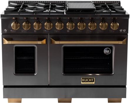 Kucht Professional Gemstone™ KEG483 - 48 Inch Freestanding Gas Range in Front View