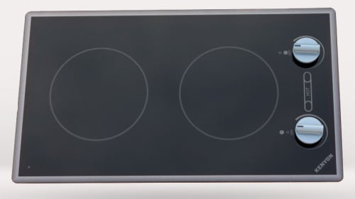 Kenyon B41775 Lite-Touch Q Cortez 2-Burner Trimline Cooktop, Black with Touch Control