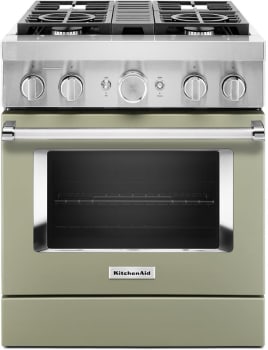KitchenAid Commercial-Style KFDC500JAV - Commercial-Style 30 Inch Freestanding Dual Fuel Smart Range