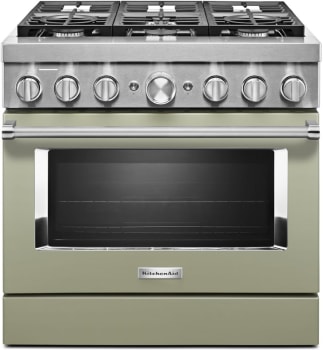 KitchenAid Commercial-Style KFDC506JAV - 36 Inch Freestanding Dual Fuel Smart Range