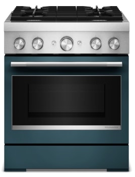 KitchenAid KFDS930SAG - 30 Inch Slide-In Commercial-Style Dual Fuel Range