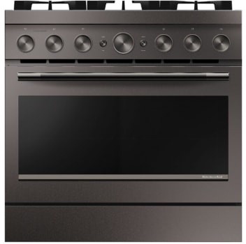 KitchenAid KFDS936SBE - 36 Inch Slide-In Commercial-Style Dual Fuel Range with 6 Sealed Burners