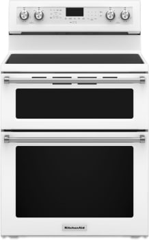 KitchenAid KFED500EWH - 30 Inch Freestanding Electric Range in White