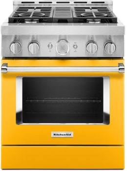 KITCHENAID KFGC500JBK KitchenAid(R) 30'' Smart Commercial-Style Gas Range with 4 Burners - Imperial Black