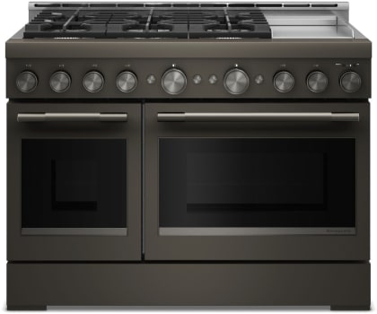 KitchenAid KFGD948SBE - 48-Inch 6 Burner Commercial-Style Gas Range with Griddle