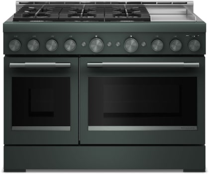 KitchenAid KFGD948SJP - 48-Inch 6 Burner Commercial-Style Gas Range with Griddle