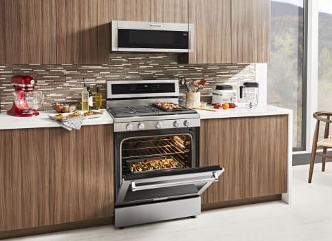 KitchenAid KFGG500ESS 30 Inch Freestanding Gas Range with 5 Sealed ...