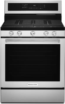 KitchenAid KFGG504KPS - 30 Inch 5-Burner Gas Convection Range with PrintShield Finish