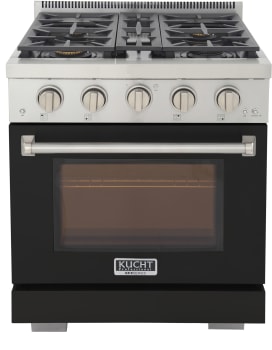 Kucht Professional KFXX Series KFX3000XBK - KFXX Series 30 Inch Freestanding Professional Gas Range in Front View