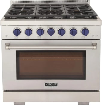 Kucht Professional KFX Series KFX360B - 36 Inch Freestanding Gas Range in Front View