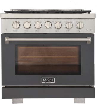 Kucht Professional KFX Series KFX360GY - 36 Inch Freestanding Gas Range in Front View