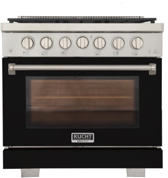 Kucht Professional KFX Series KFX360LPBK - 36 Inch Freestanding Gas Range in Front View