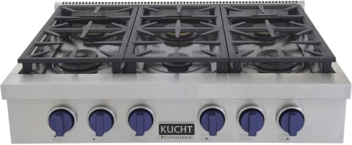 Kucht Professional KFX369TB - 36 Inch Gas Rangetop in Front View