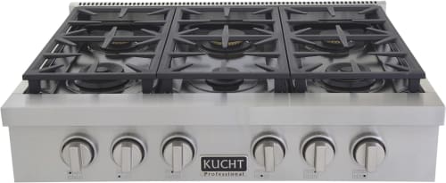 Kucht Professional KFX369TS - 36 Inch Gas Rangetop in Front View