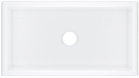 Rohl Shaker MSUM3318WH - Shaker 18 Inch Undermount Single Bowl Fireclay Kitchen Sink with 73.7 Gallons Total Capacity