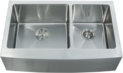 kraus double bowl stainless steel kitchen sink khf