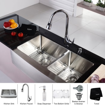 Kraus Kitchen Combo Series KHF20336KPF1621KSD30CH - Chrome Main View
