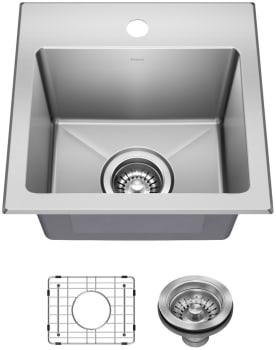 Kraus Fairlane KHT63118 - 18” Drop In / Top Mount Bar 18-Gauge Stainless Steel Kitchen Sink