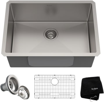Kraus Standart PRO Series KHU10026 - 26 Inch Undermount 16 Gauge Stainless Steel Single Bowl Kitchen Sink