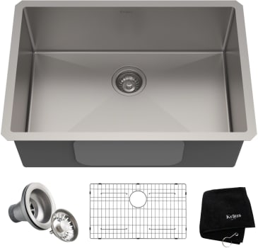 Kraus Standart PRO Series KHU10028 - 28" Undermount Single Bowl 16 Gauge Stainless Steel Kitchen Sink