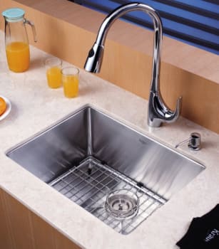 Kraus Kitchen Combo Series KHU10123KPF1621KSD30CH - 23" Stainlesss Steel Sink