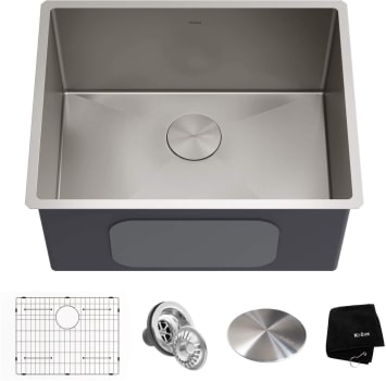 Kraus Standart PRO Series KHU10124L - Standart PRO™ 24" Undermount 16 Gauge Stainless Steel Single Bowl Laundry Utility Sink