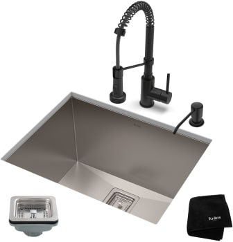 Kraus Pax Series KHU24L161053MB - 24 Inch Undermount Single Bowl Laundry and Utility Sink