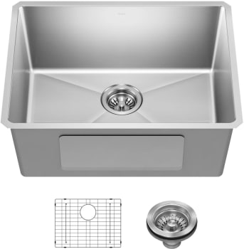 Kraus Fairlane KHU6012410 - 24” Undermount Laundry Utility Single Bowl 18-Gauge Stainless Steel Kitchen Sink