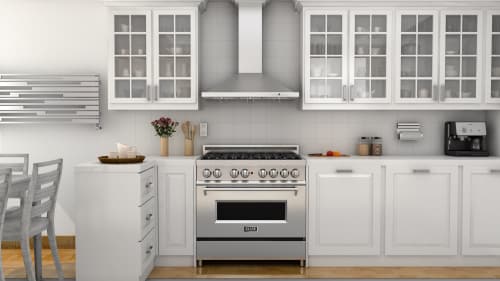 ZLINE RA36 36 Inch Freestanding Dual Fuel Range with 6 Sealed Italian