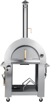 Koolmore KMOKSDFPO - 32 in. Outdoor Gas and Wood Fired Pizza Oven in Stainless-Steel (KM-OKS-DFPO)
