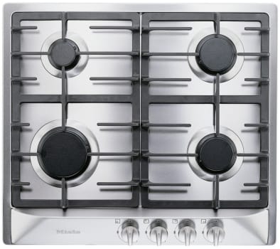 Miele KM360LPSS 24 Inch Sealed Burner Gas Cooktop with 4 Burners, Cast ...