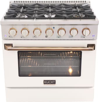 Kucht Professional KNG361WGOLD - 36 Inch Freestanding Dual Fuel Range
