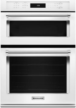KitchenAid KOCE500EWH - 30 Inch Double Combination Electric Wall Oven with 6.4 cu. ft. Total Capacity
