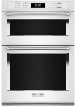 KitchenAid KOEC530PWH - 30 Inch Combination Electric Wall Oven