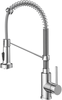 Kraus Bolden Series KPF1610CH - Commercial Style 2-Function Single Handle Pull Down Kitchen Faucet in Chrome