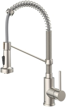 Kraus Bolden Series KPF1610SS - Commercial Style 2-Function Single Handle Pull Down Kitchen Faucet in Stainless Steel