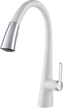 Kraus Nolen Series KPF1673CHWH - Single Handle Pull-Down Kitchen Faucet in Chrome/White