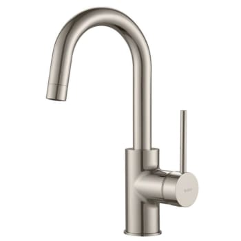 Kraus Oletto Series KPF2600SFS - Single Handle Kitchen Bar Faucet with QuickDock Top Mount Installation Assembly in Spot Free Stainless Steel