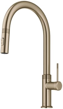 Kraus Oletto Series KPF2654BG - Modern Industrial Pull-Down Single Handle Kitchen Faucet in Brushed Gold