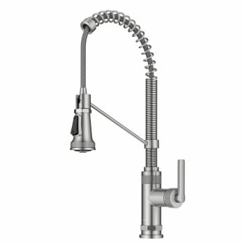 Kraus Allyn KPF4110SFS - Commercial Style 2-Function Single Handle Pull Down Kitchen Faucet in Spot-Free Stainless Steel