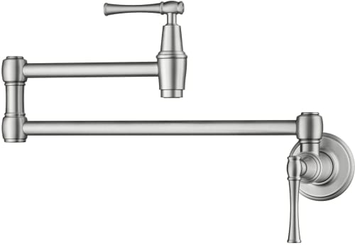 Kraus Allyn KPF5002SFS - Wall Mount Pot Filler Kitchen Faucet with Retractable Arm in Spot-Free Stainless Steel